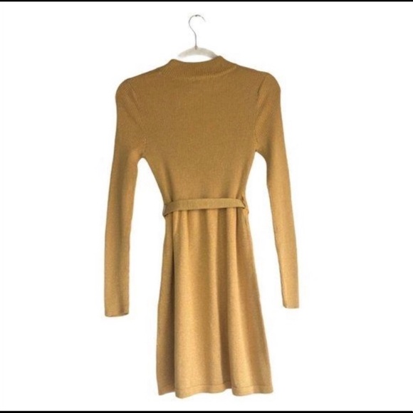 Free People French Girl Mini Dress in Gold Size XS - Picture 4 of 7